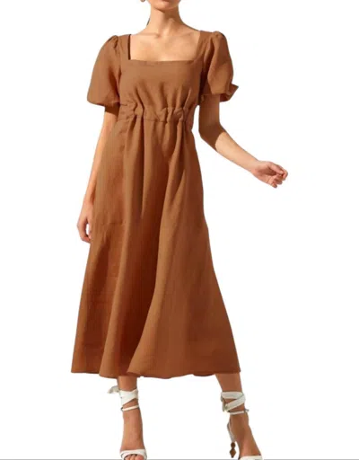 Astr Angeles Dress In Caramel In Brown