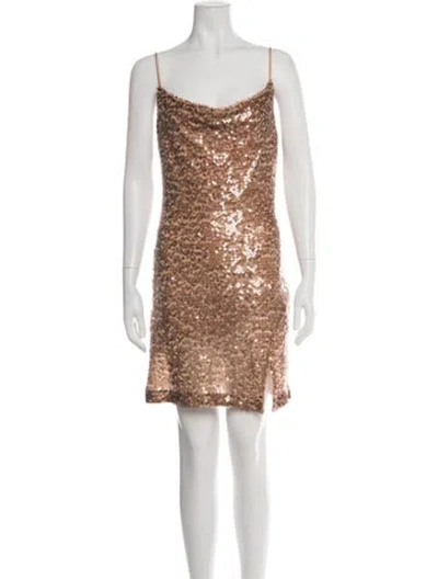 Pre-owned Astr Animal Print Mini Dress In Neutrals