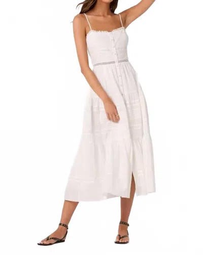 Astr Annabel Woven Tiered Midi Dress In White