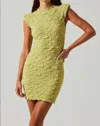 Astr Annika Crinkled Popcorn Mini In Light Green