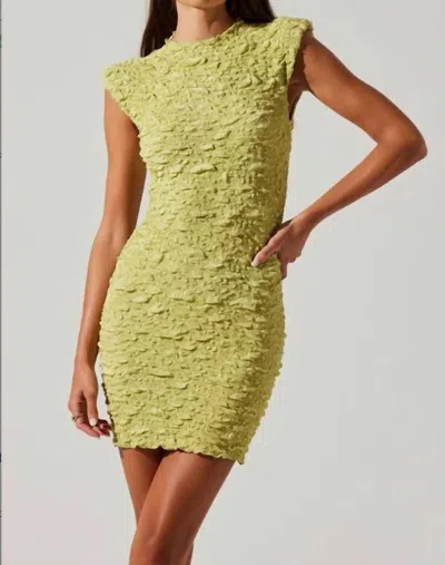 Astr Annika Crinkled Popcorn Mini In Light Green