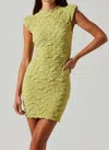 Astr Annika Crinkled Popcorn Mini In Light Green In Green