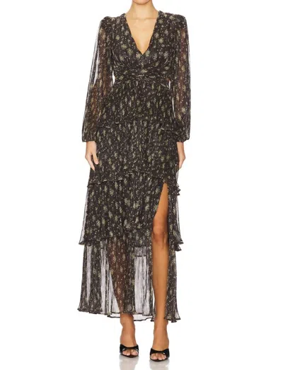 Astr Anora Maxi Dress In Black In Multi