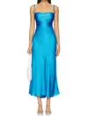 Astr Antlia Midi Dress In Turquoise Blue In Blue
