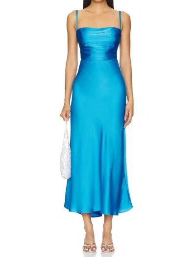 Astr Antlia Midi Dress In Turquoise Blue