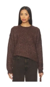 Astr Archer Sweater In Brown
