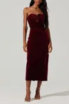 Astr Arista Dress In Wine In Pink
