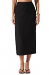Astr Asha Midi Skirt In Black In Black