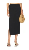 Astr Asha Midi Skirt In Black In Black