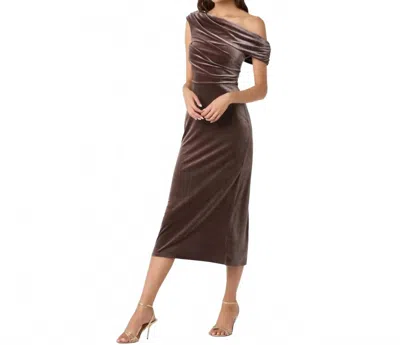 Astr Asher Midi Dress In Black In Multi