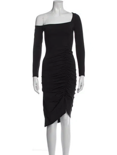 Pre-owned Astr Asymmetrical Knee-length Dress In Blue