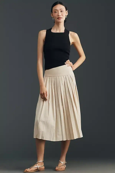 Astr Aubrianna Midi Skirt In Sand
