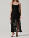 Astr Aubrielle Dress In Black In Black