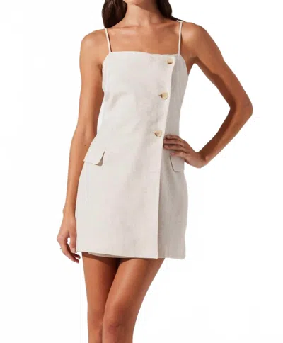 Astr Azria Mini Dress In Oatmeal In White