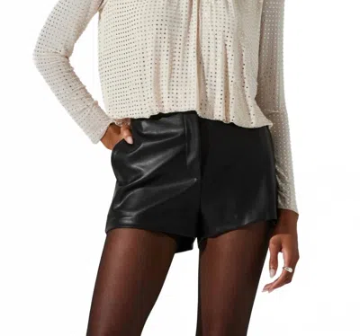 Astr Balsa Mock Neck Rhinestone Top In Off-white