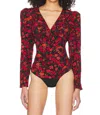 Astr Bartlett Bodysuit In Red Orange In Red