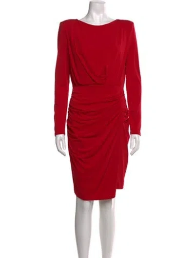 Pre-owned Astr Bateau Neckline Knee-length Dress In Red