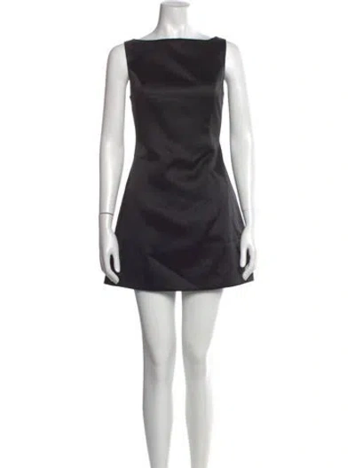 Pre-owned Astr Bateau Neckline Mini Dress W/ Tags In Black