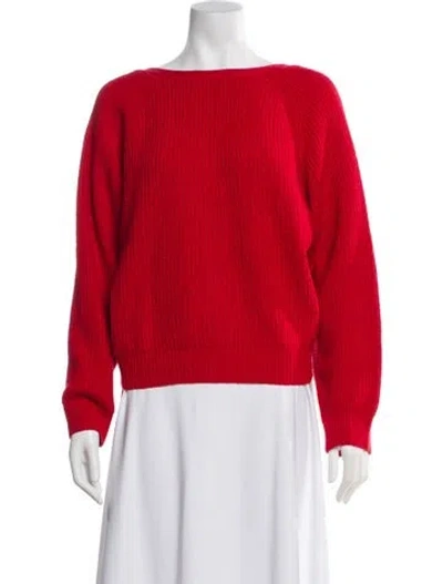 Pre-owned Astr Bateau Neckline Sweater In Red