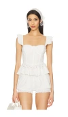 Astr The Label Baylin Broderie Anglaise Top In White