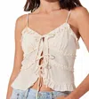 Astr The Label Islah Tie Front Camisole In White