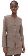 Astr Bellmere Jacket Brown Houndstooth In Gray