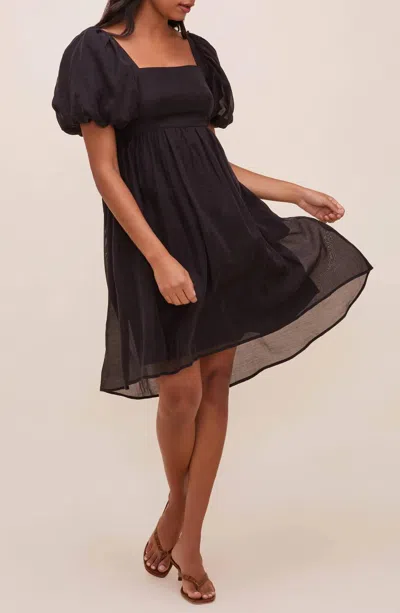 Astr Bethel Dress In Black In Blue