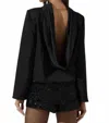 Astr Bethwyn Cowl Back Top In Black In Black