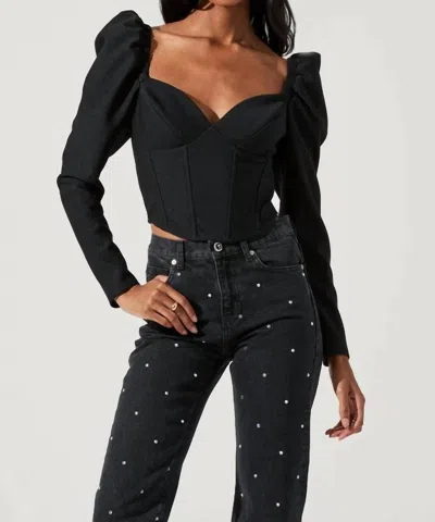 Astr Betty Top In Black