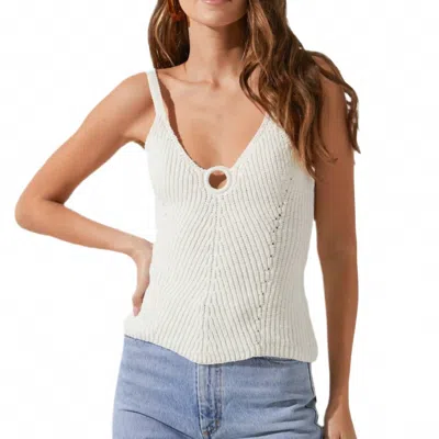 Astr Bevelyn Sweater Tank In Natural In Multi