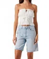 Astr The Label Biffy Strapless Tiered Top In White