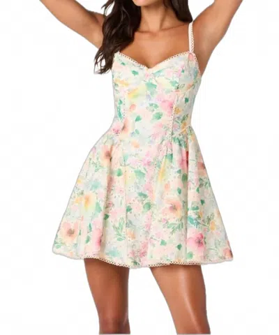 Astr Birdie Mini Dress In Pink In Multi