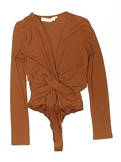 Pre-owned Astr Bodysuit In Brown