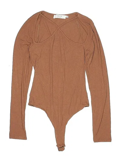 Pre-owned Astr Bodysuit In Brown