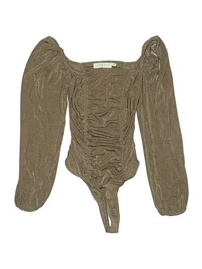Pre-owned Astr Bodysuit In Brown