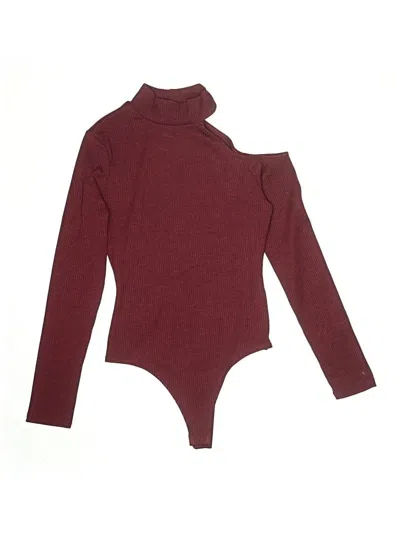 Pre-owned Astr Bodysuit In Burgundy
