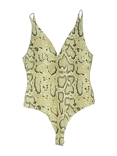 Pre-owned Astr Bodysuit In Gold