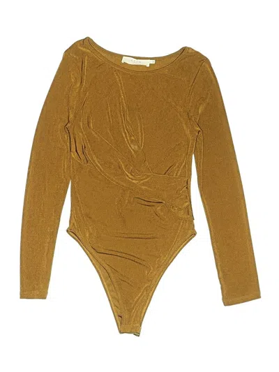 Pre-owned Astr Bodysuit In Gold