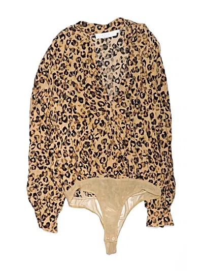 Pre-owned Astr Bodysuit In Gold