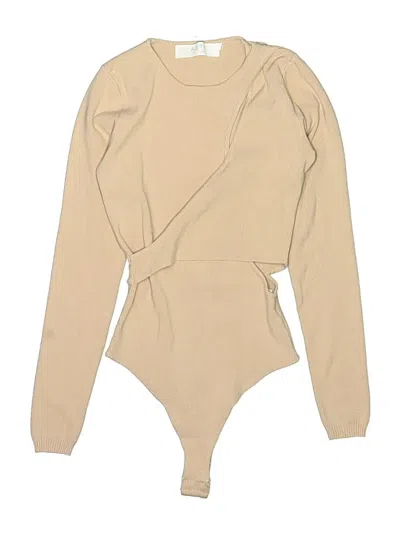 Pre-owned Astr Bodysuit In Tan