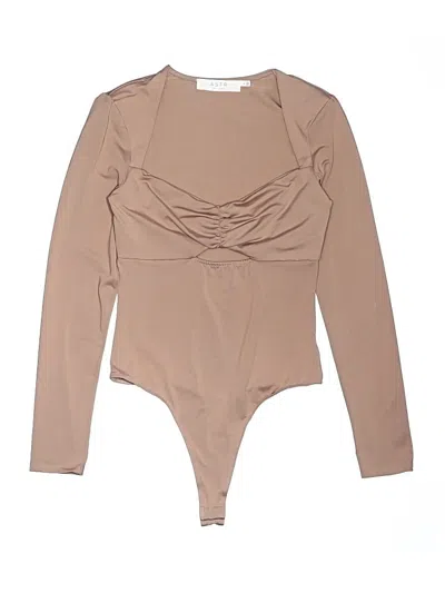 Pre-owned Astr Bodysuit In Tan