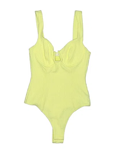 Pre-owned Astr Bodysuit In Yellow