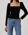 Astr Brielle Top In Black In Black