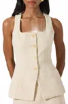 Astr The Label Brunelle Tweed Vest In Neutral