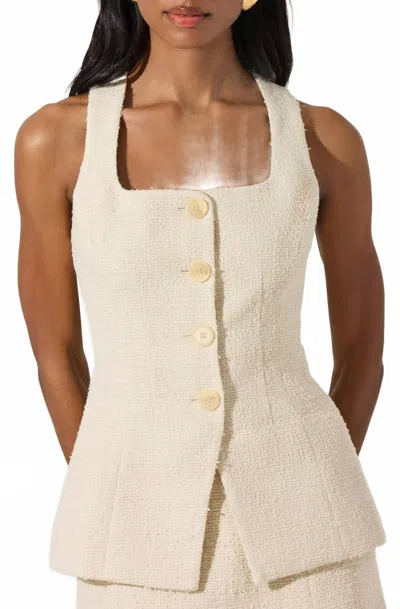 ASTR BRUNELLE VEST TOP IN BEIGE
