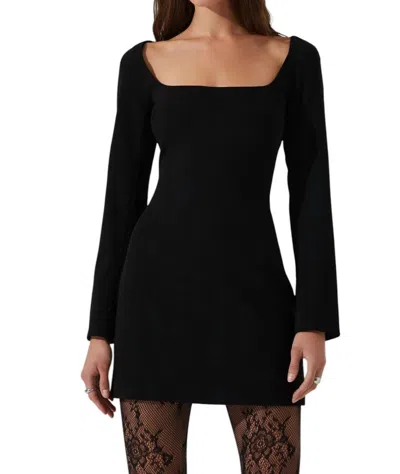 Astr The Label Calanthe Long Sleeve Minidress In Black