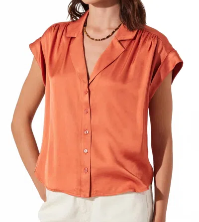 Astr Callen Top In Brick In Orange