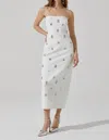 Astr The Label Camryn Embellished Strapless Maxi Dress In White