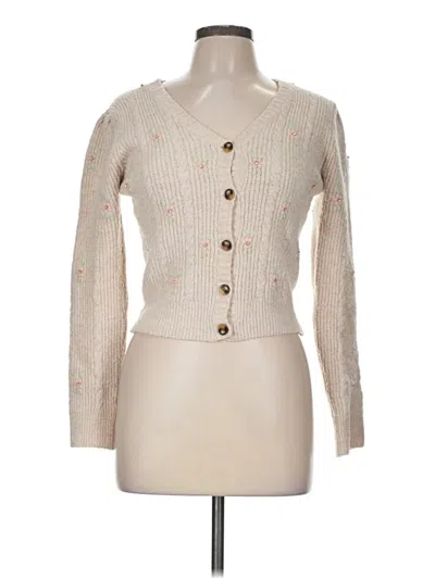 Pre-owned Astr Cardigan Sweater In Ivory