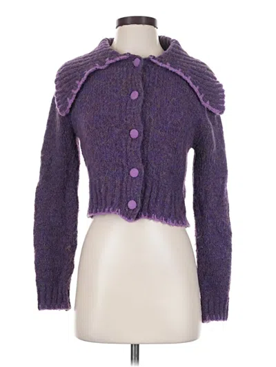 Pre-owned Astr Cardigan Sweater In Purple